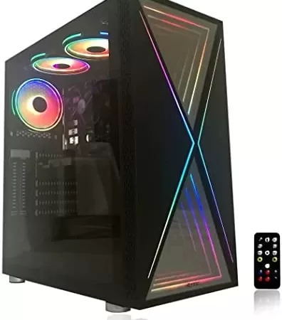 Gaming PC Desktop Computer by Alarco Intel i7 3.40GHz,16GB Ram,1TB Hard Drive,Windows 10 pro,WiFi Ready,Video Card Nvidia GTX 750 4GB, 3 RGB Fans with Remote