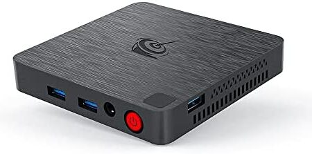 N3350 Processor (up to 2.4GHz), Beelink T4 Pro Mini PC with Win 10, 4GB+64GB eMMC Mini Desktop Computer, 2.4G+5.8G WiFi, Gigabit Ethernet, BT 4.0, 4K@30Hz, Dual HDMI