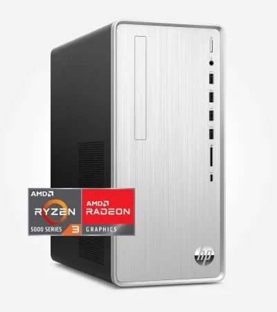 HP Pavilion Desktop PC, AMD Ryzen 3 5300G, 4 GB RAM, 256 GB SSD, Windows 11 Home, Wi-Fi 5 & Bluetooth Connectivity, 9 USB Ports, Wired Mouse and Keyboard Combo, Pre-Built Tower (TP01-2032, 2021)