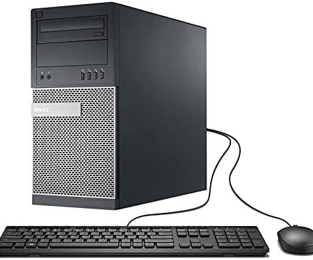 Dell Optiplex 9020 Mini Tower Desktop PC, Intel Core i7-4770-3.4 GHz, 32GB Ram, 1TB (1000GB) SSD Drive, WiFi, DVD-RW, Windows 10 Pro (Renewed)