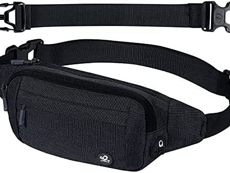 WATERFLY Fanny Pack Waist Bag: Runner Small Hip Pouch Bum Bag Running Fannie Pack Phanny Fannypack Waistpack Bumbag Beltbag Sport Slim Fashionable for Jogging Hiking Woman Man