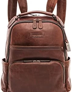 FRYE Men’s Logan Antique Pull Up Backpack, Dark Brown, One Size