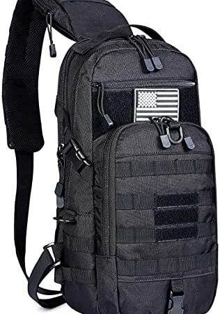 G4Free EDC Bag Tactical Sling Bag Backpack Molle Chest Shoulder Assault Pack Rectangular Outdoor Daypack