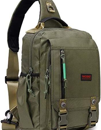 Nicgid Sling Bags Chest Shoulder Backpacks, 13.3” 14.1” Laptop Backpack Crossbody Messenger Bag Travel Outdoor Men Women