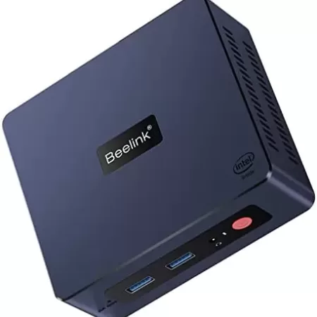 Beelink Mini PC, Mini S Intel 11th Gen 4-Cores N5095, Mini Desktop Computer 8GB DDR4 RAM 128GB SSD, Mini Computer Dual HDMI 4K UHD/Gigabit Ethernet/Dual WiFi/BT/VESA for Home/Office