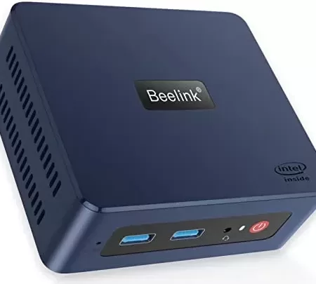 Beelink Mini Pc, MiniS with 11th Gen Processor N5095,8GB DDR4 256GB SSD Mini Desktop Computers, Small Pc Support Dual HDMI2.0 4K UHD/2.4G/5G Dual WiFi/BT4.0/Gigabit Ethernet for Home/Office