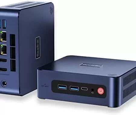 Beelink New 11 Generation Intel N5105 Processor(Up to 2.9GHz), U59 Pro Mini PC Win 11 Pro, Mini Computer with 16G DDR4/500GB SSD, Support Dual LAN & HDMI2.0/USB-C/4K@60Hz Output/WiFi5/BT4.0, Office