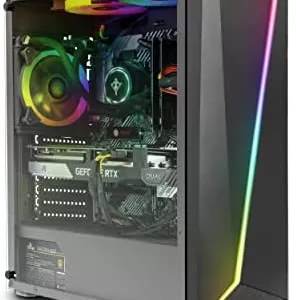 YEYIAN Kunai X11 Gaming PC Desktop Computer, INTEL i5-11600KF 6-Core 3.9GHz, GeForce RTX 3060 12GB GDDR6, 500GB NVMe SSD, 2TB HDD, 16GB DDR4 3200MHz, 120mm AIO Liquid Cooling, Windows 11, WiFi 5, BT 5