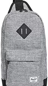 Herschel Heritage Shoulder Bag Backpack, Raven Crosshatch/Black, One Size 8.0L,10728-01132-OS