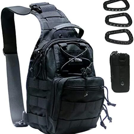 Tactical Bag Backpack, Outdoor Sport Bag Pack Sling Shoulder Bag Small Chest Pack for Traveling Trekking Camping