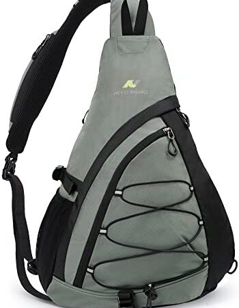 N NEVO RHINO Waterproof Sling Bag Crossbody Sling Backpack,Casual Shoulder Bag for Men,Women Hiking Daypack,Outdoor,Travel