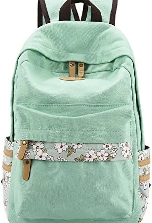 mygreen Casual Style Lightweight Canvas Backpack School Bag Travel Daypack